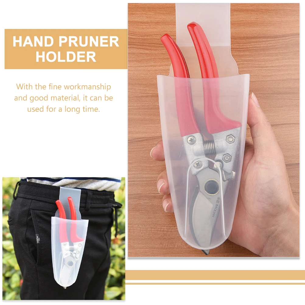 

2pcs Pruning Waist Box for Garden Scissors Shears Storage Tool Protective Case Clip on Plier Transparent Hand Pruner Bag