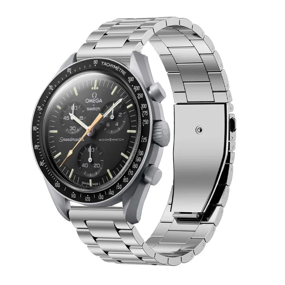 20 mm Edelstahlarmband für Omega X Swatch Joint MoonSwatch Metall-Faltschnallen-Armband für MoonSwatch-Zubehör