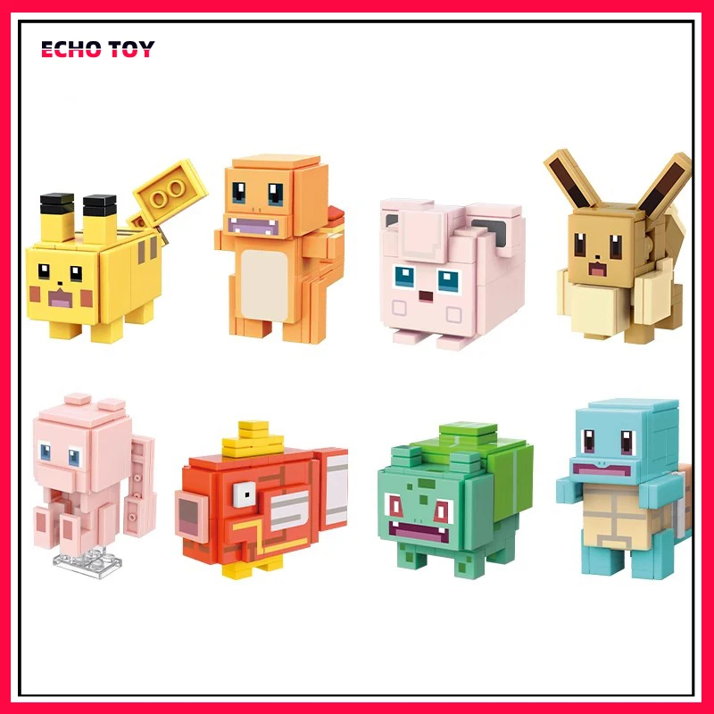 Keeppley Pokemon Adventure Series Puzzle Assembly Model Toy Pet Pokemon Cube Anime Figure Model Child Gift Room Ornament