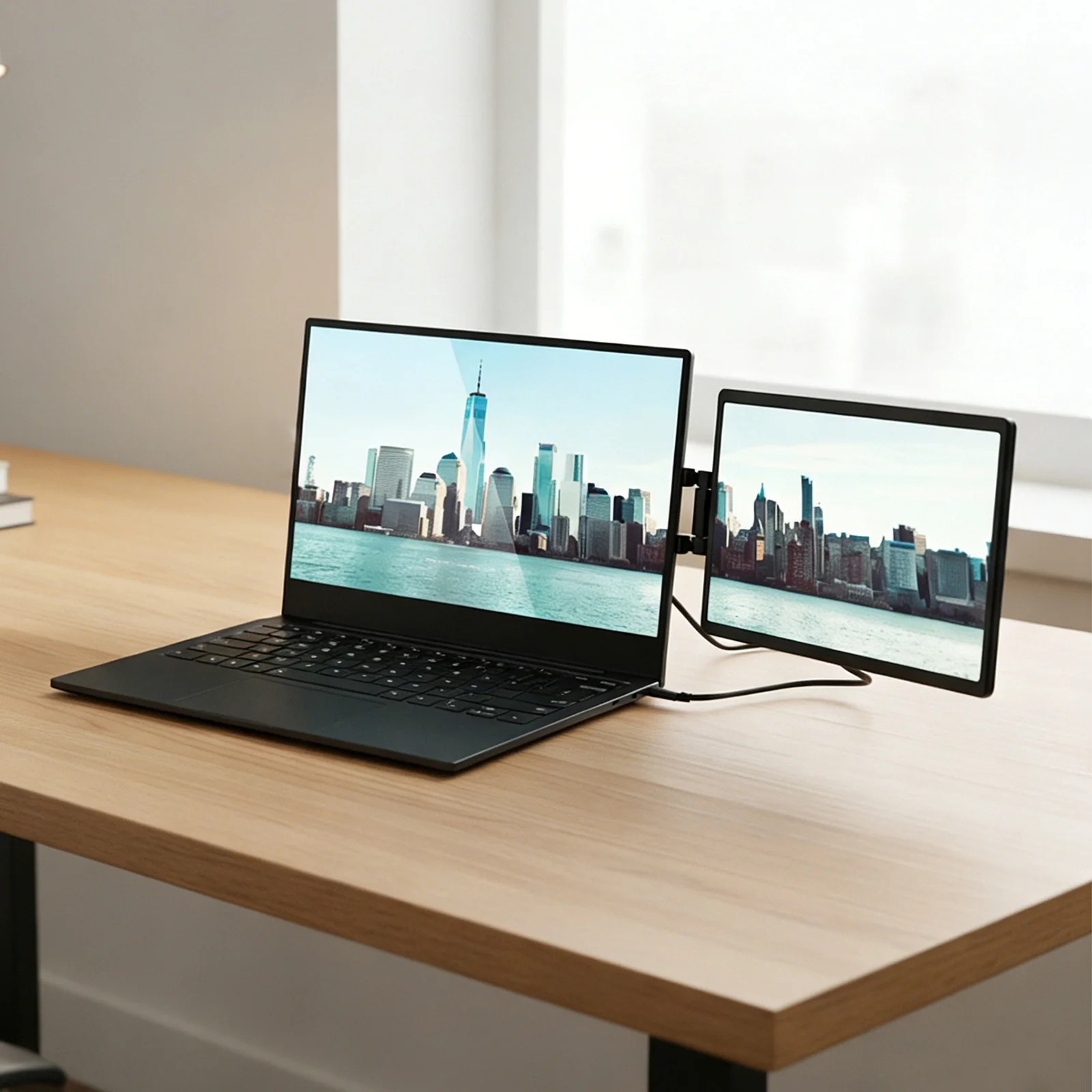 13.3 In Rotatable Extender Screen Plug and Play External Laptop Monitor USB-C/HDMI Compatible for Meeting Teaching Demonstration