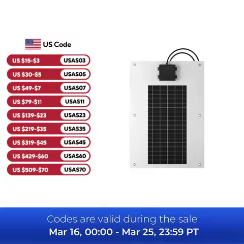 Renogy Flexible Solar Panel 10 Watt 12 Volt Monocrystalline Semi-Flexible Bendable Mono Off-Grid Charger for Marine RV Cabin Van