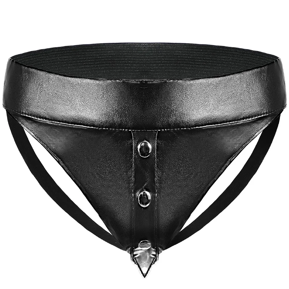 남성용 인조 가죽 조크스트랩 로우 웨이스트 U형 볼록 파우치 팬티 시시 백리스 끈 팬티 나이트클럽 게이 포르노 G-스트링 조크 스트랩