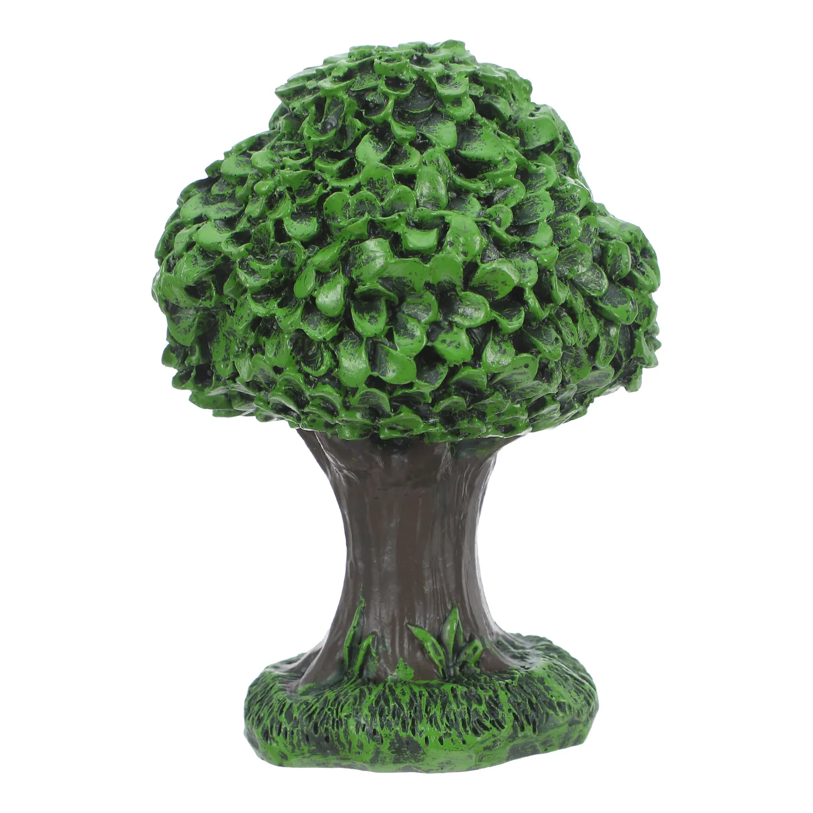 

Miniature Resin Tree 3.5 Inch Green Simulation Bonsai Decoration Fairy Garden Micro Landscape Resin Garden Craft Landscape