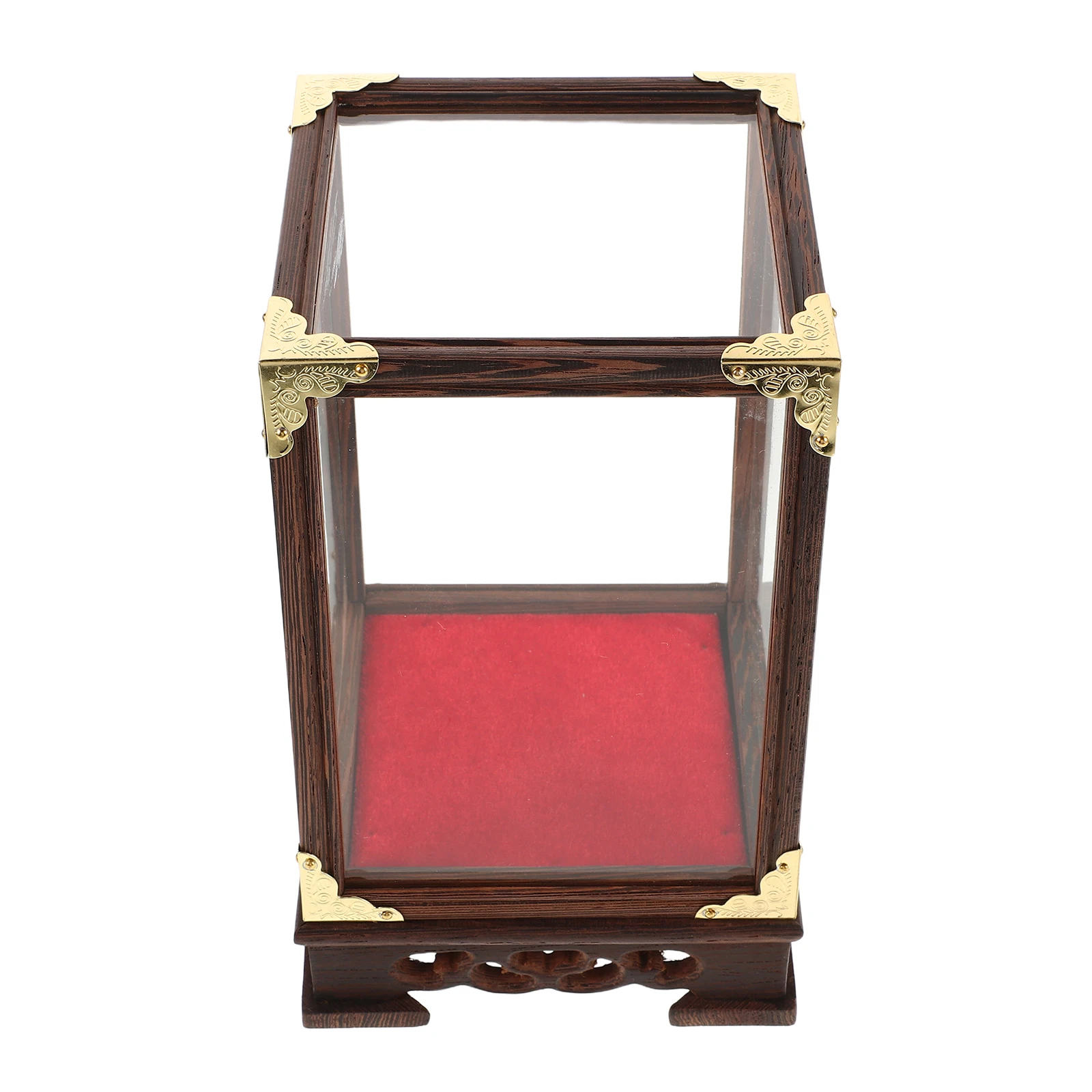 

Transparent Collector Display Box Glass Showcase for Buddha Statues Crafts Clear Protective Storage Home Desktop