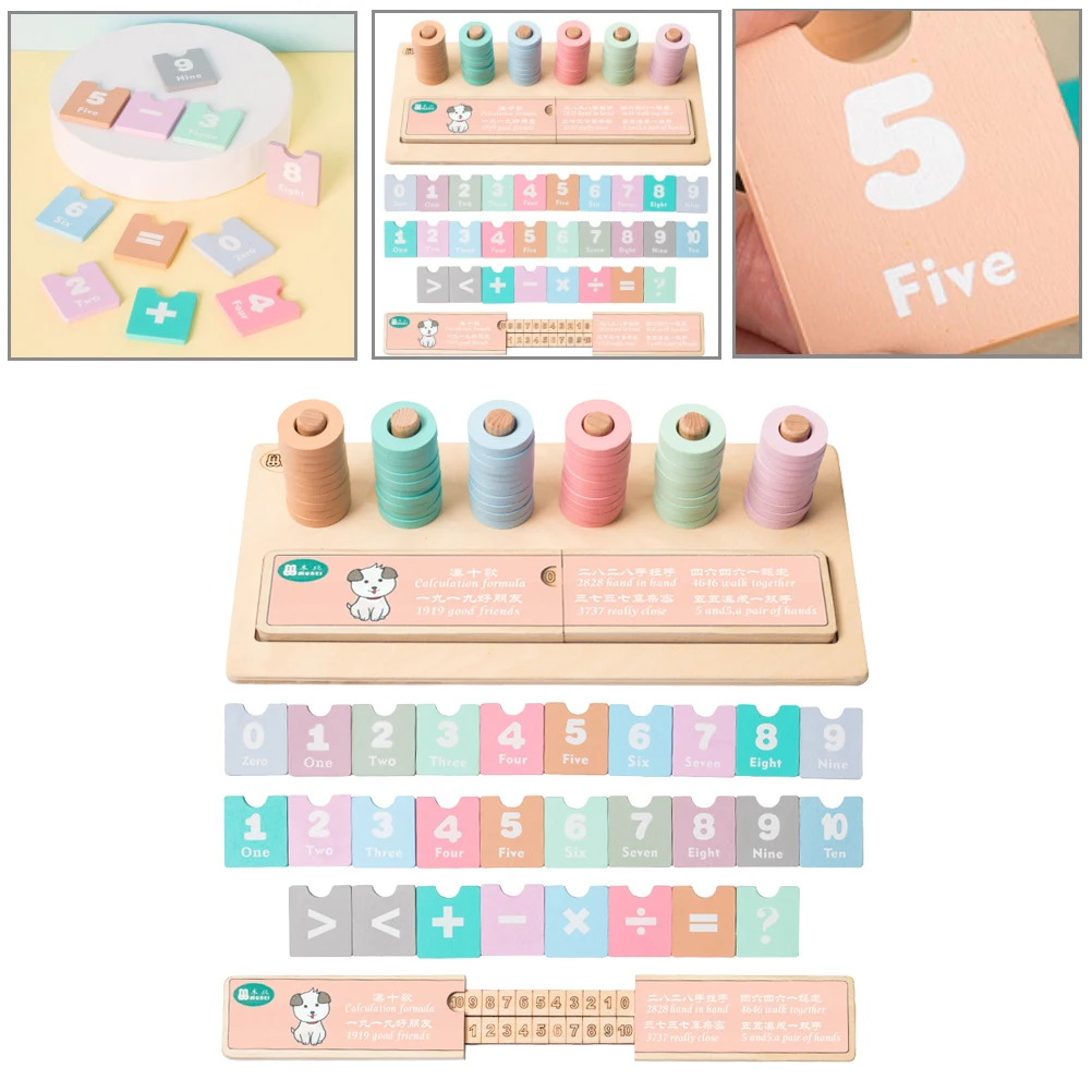 1 set Waterless Paint Arithmetic Learning Frame Educational Toy for Kids Calculating Tool Strong Smooth Edges Develops