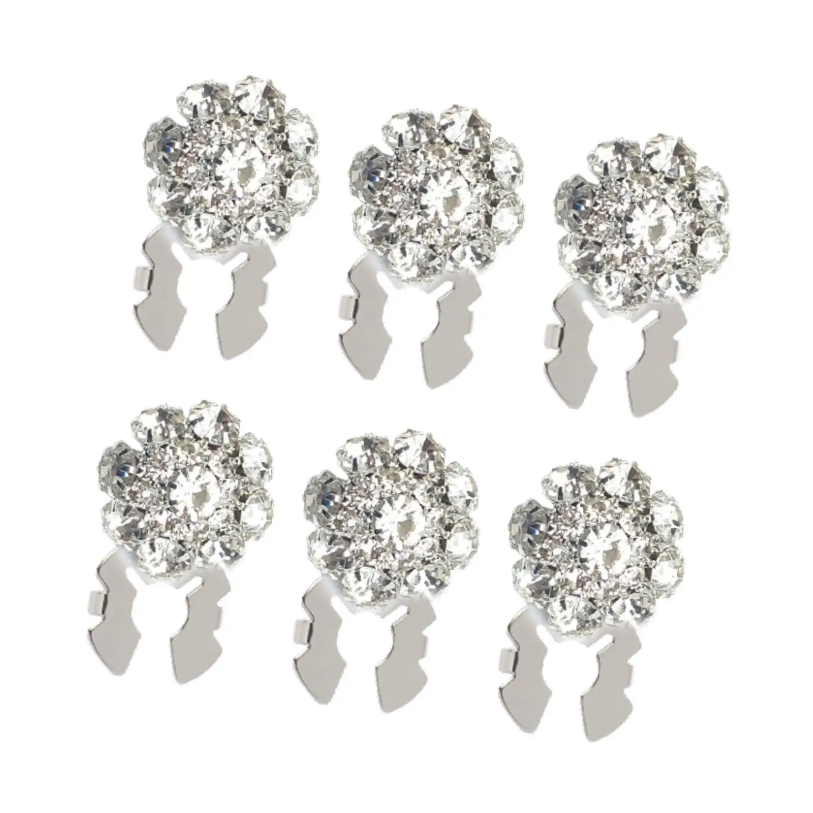 

6 шт. многоразовых декоративных накладок на пуговицы со стразами для сумок, для праздничного шитья