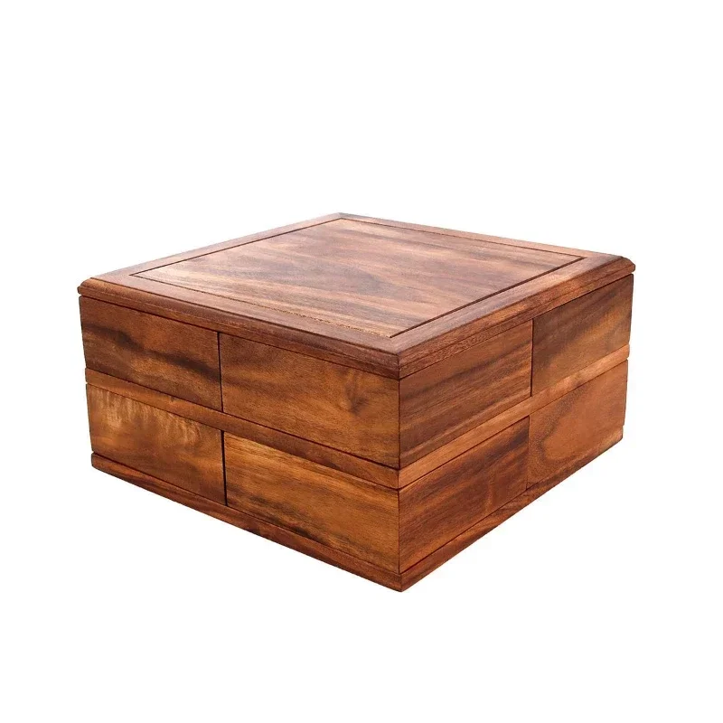 South American walnut Luban rotating mechanism box storage tea set jewelry bracelet Wenwan walnut storage Wenwan bracelet