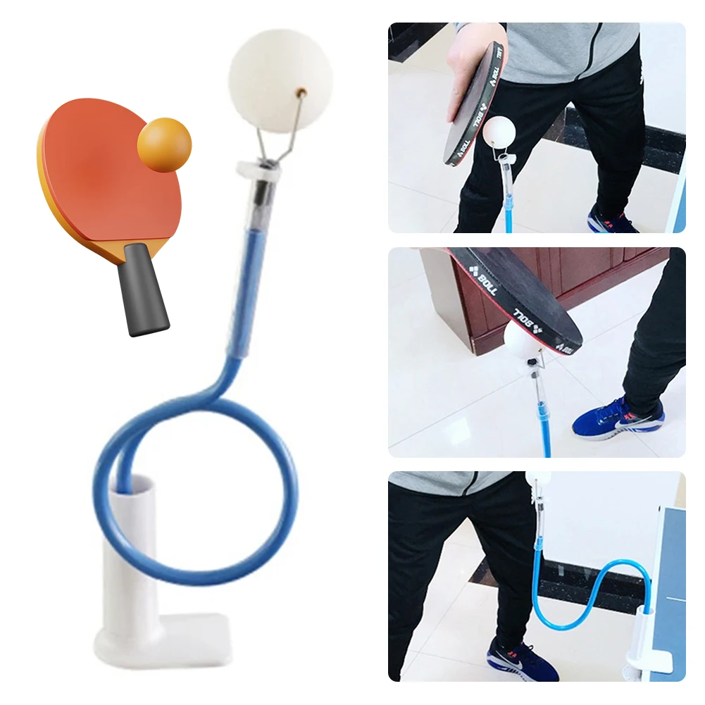 Table Tennis Ball Trainer Pingpong Practice Training Device Rapid Rebound Ping Pong Training Robot with Table Clamp for Exercise