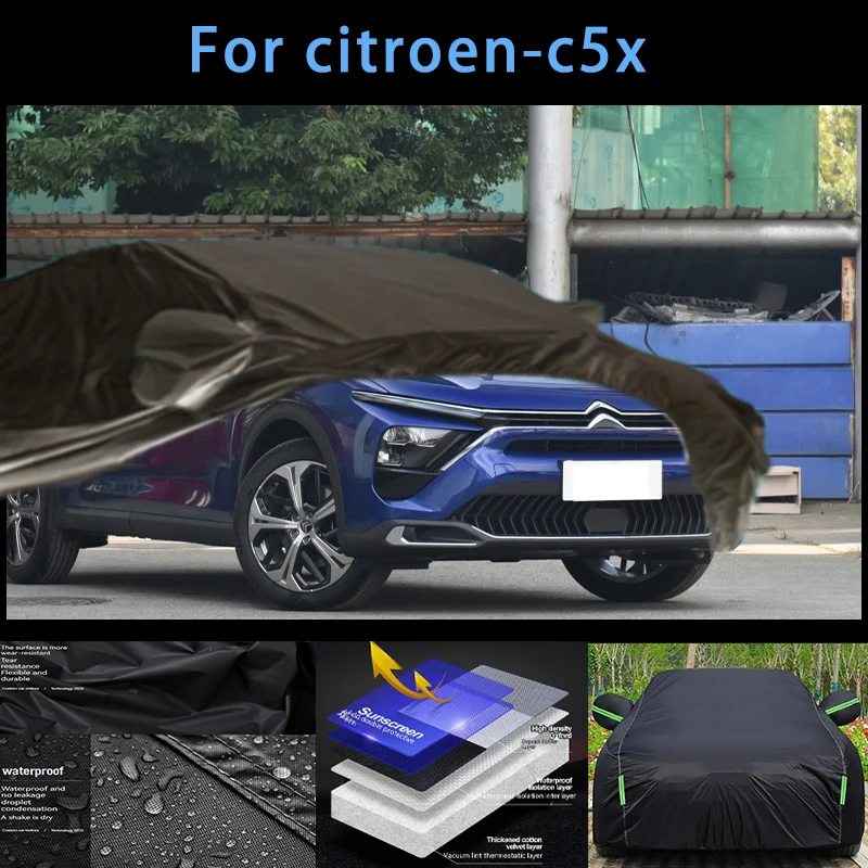 

For citroen-c5x Outdoor Protection Full Car Covers Snow Cover Sunshade Waterproof Dustproof Exterior Car accessories