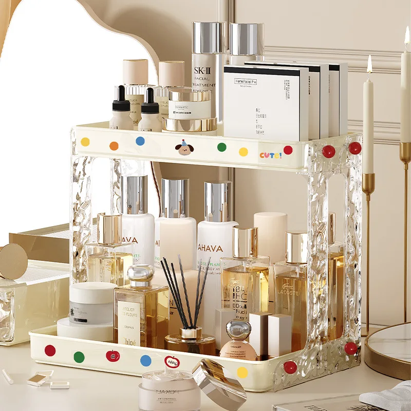 

Desktop Cosmetics Shelf Premium Sense Bedroom Home Bathroom Wash Table Multifunctional with Drawer Storage Box