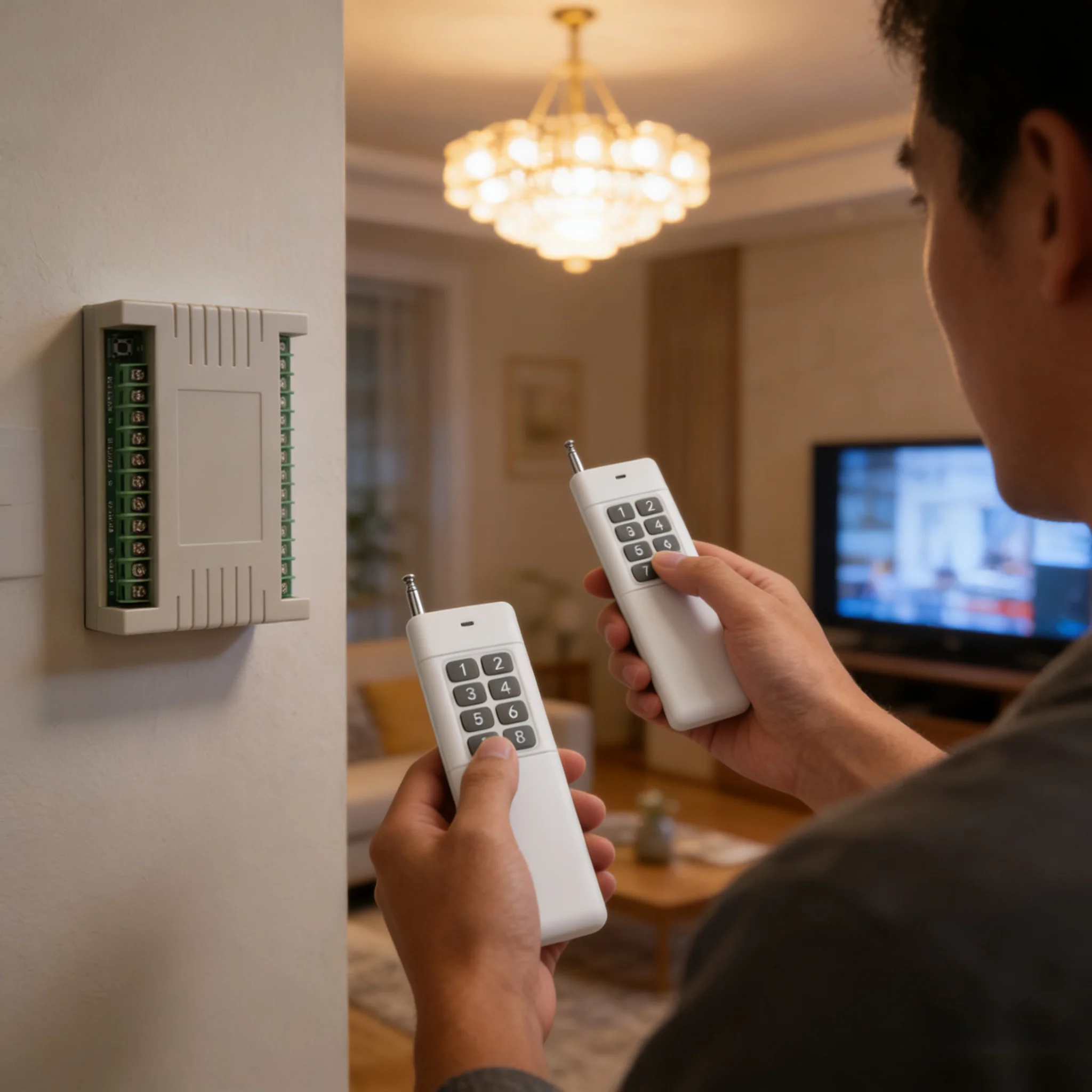 

433MHz RF Wireless Remote Control Switch AC 220V 8-Channel Receiver, Used For Cntrolling Lamps, Motors And Ventilation Equipment