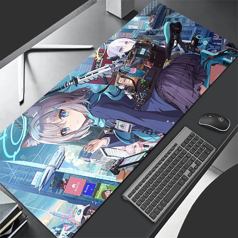 Anime Blue Archive Sunaookami Shiroko Mouse Pad Gamer Keyboard Pad Desk Mouse Mat Carpet Rubber Tapis Souris Gaming Mousepad
