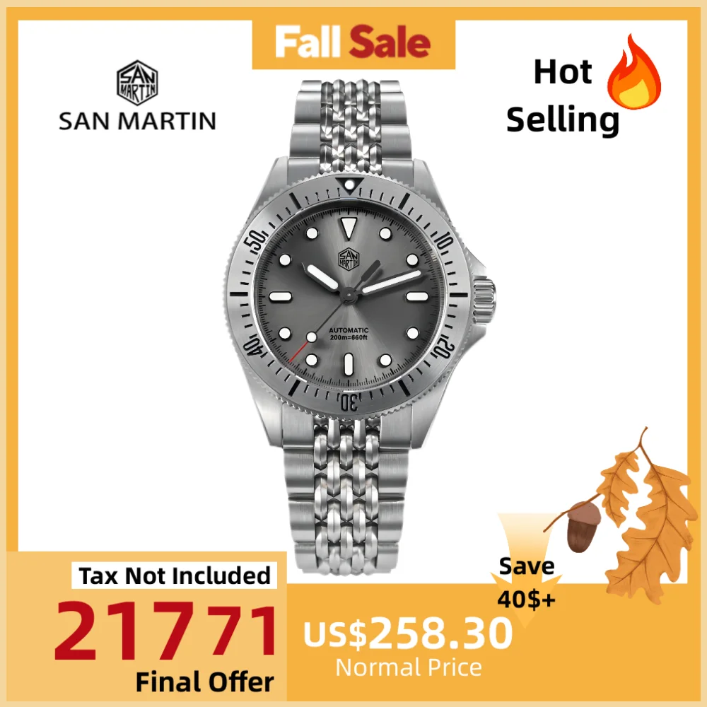 

San Martin 38.8mm NH35 Watch Men For Diving Sport Saat On The Fly Adjustable Clasp Enamel Dial Sapphire Relojes 20Bar SN0044B