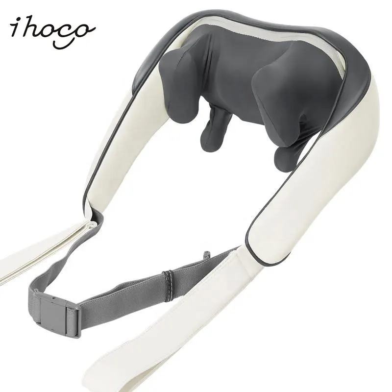 Advanced 6D Deep Tissue Neck Massager, Simulated Thumb Kneading & Constant Heat, Ergonomic Back Design for Elderly