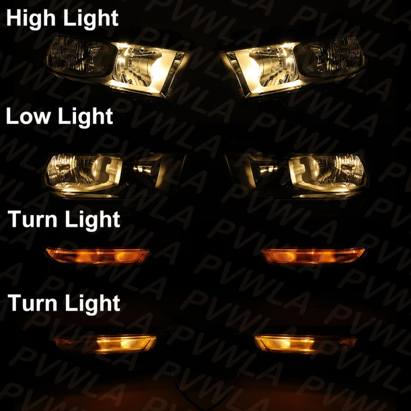 9 PIN Headlight For Dodge Ram 2500 3500 2019 2020 2021 2022 2023 2024 Car Halogen Headlamp DRL Turn Signal Side Light