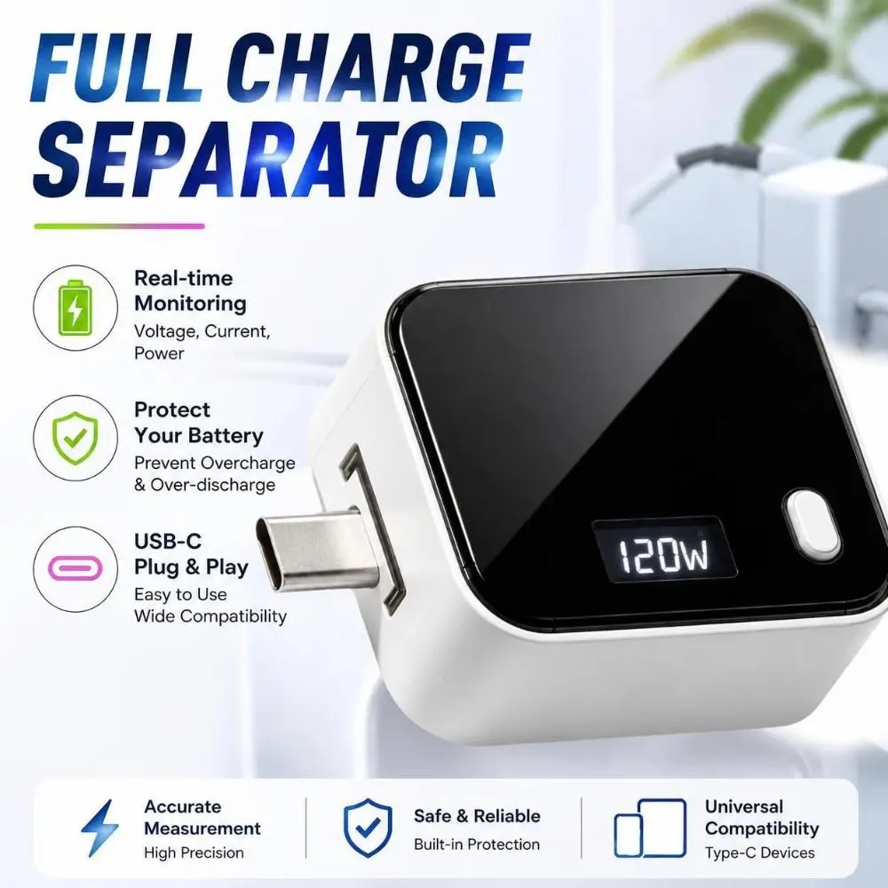 Digital Display Smart Auto Eject Charger Automatic Ejection Automatic Power Cutoff Auto Stop Charging Adapter Smart Disconnect