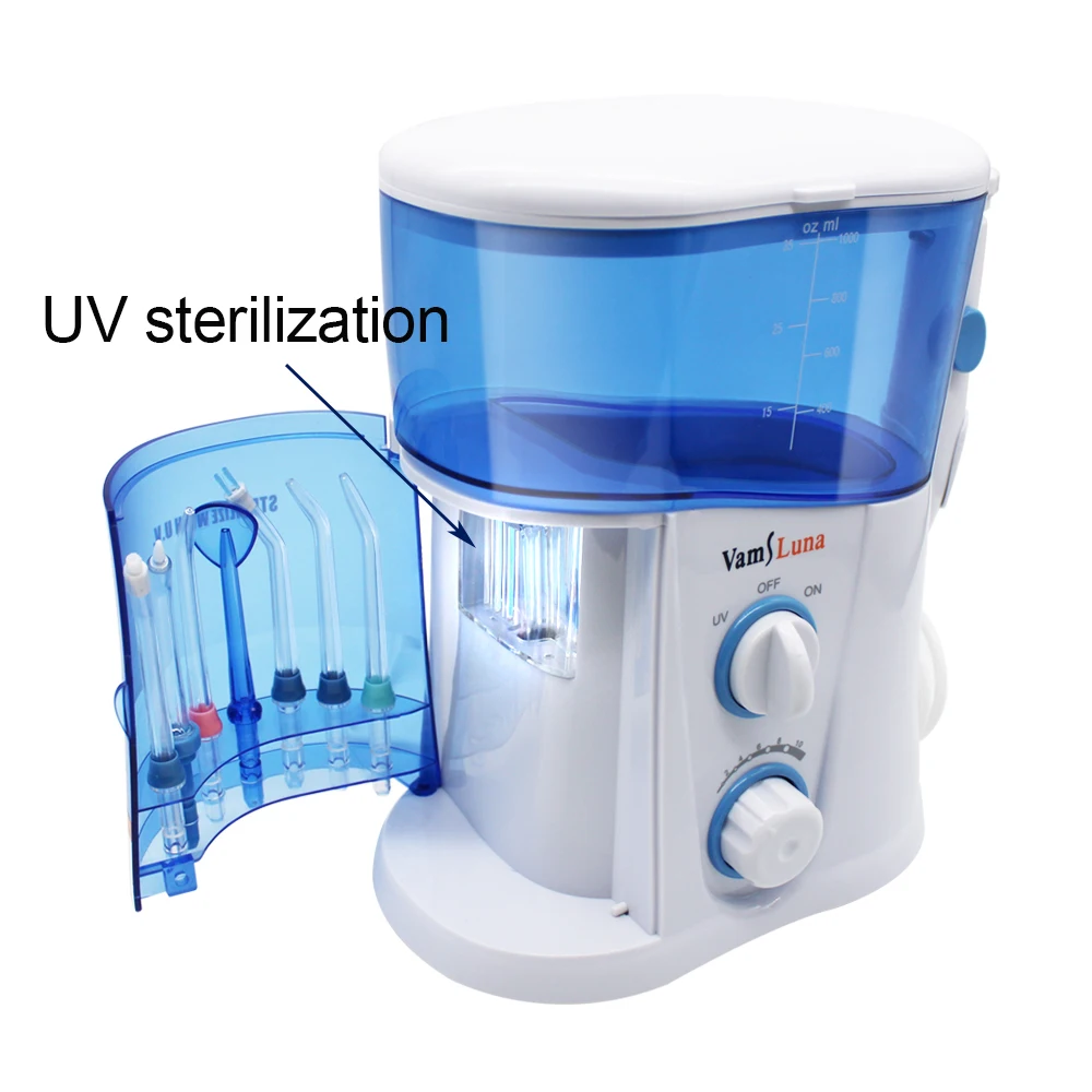 Electric Water Flosser Water Flossing Dental Oral Irrigator for Teeth Cleaning Professional Floss 1000L with 7 Tips