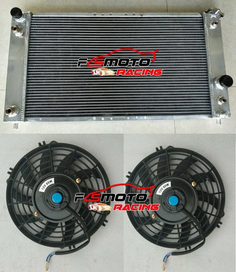 Aluminum Radiator+Fans For Chevy Blazer S10 C1500 GMC Sonoma Jimmy Isuzu V6 1996-2006 2005 2004 2003 2002 2001 2000 AT