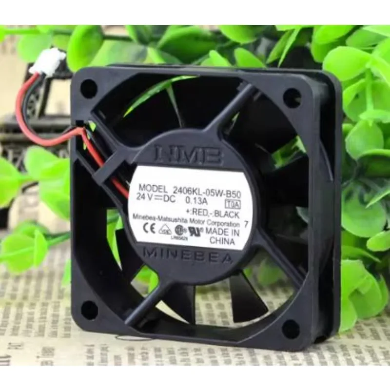 

New Fan 2406KL-05W-B50 For NMB 6CM 6015 24V 0.13A Double Ball Inverter Fan Cooling Fan 60*60*15mm