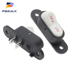 White 2 Pin Light ON/OFF Boat Button Switch 250V 6A AC AMP 125V 10A Electric Wok Home Start Switch
