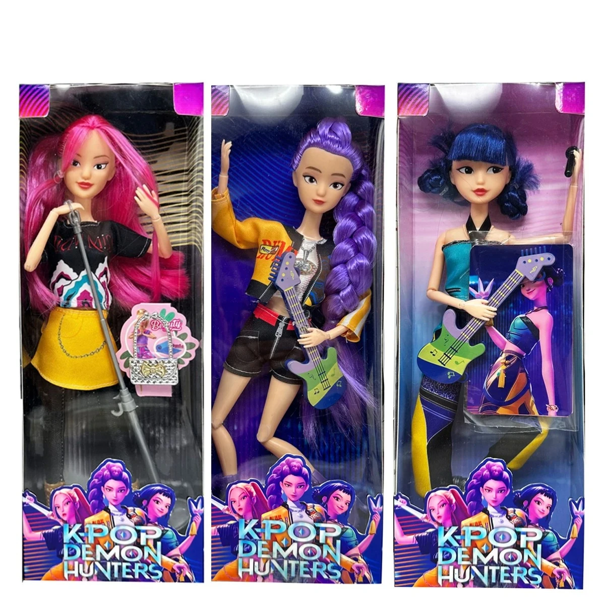 

HOT New HOT Kpop Demon Hunters Action Figure Toy Derpys Tiger Rumi Mira Zoey Sussy Figurine Doll For Fans Christmas gifts