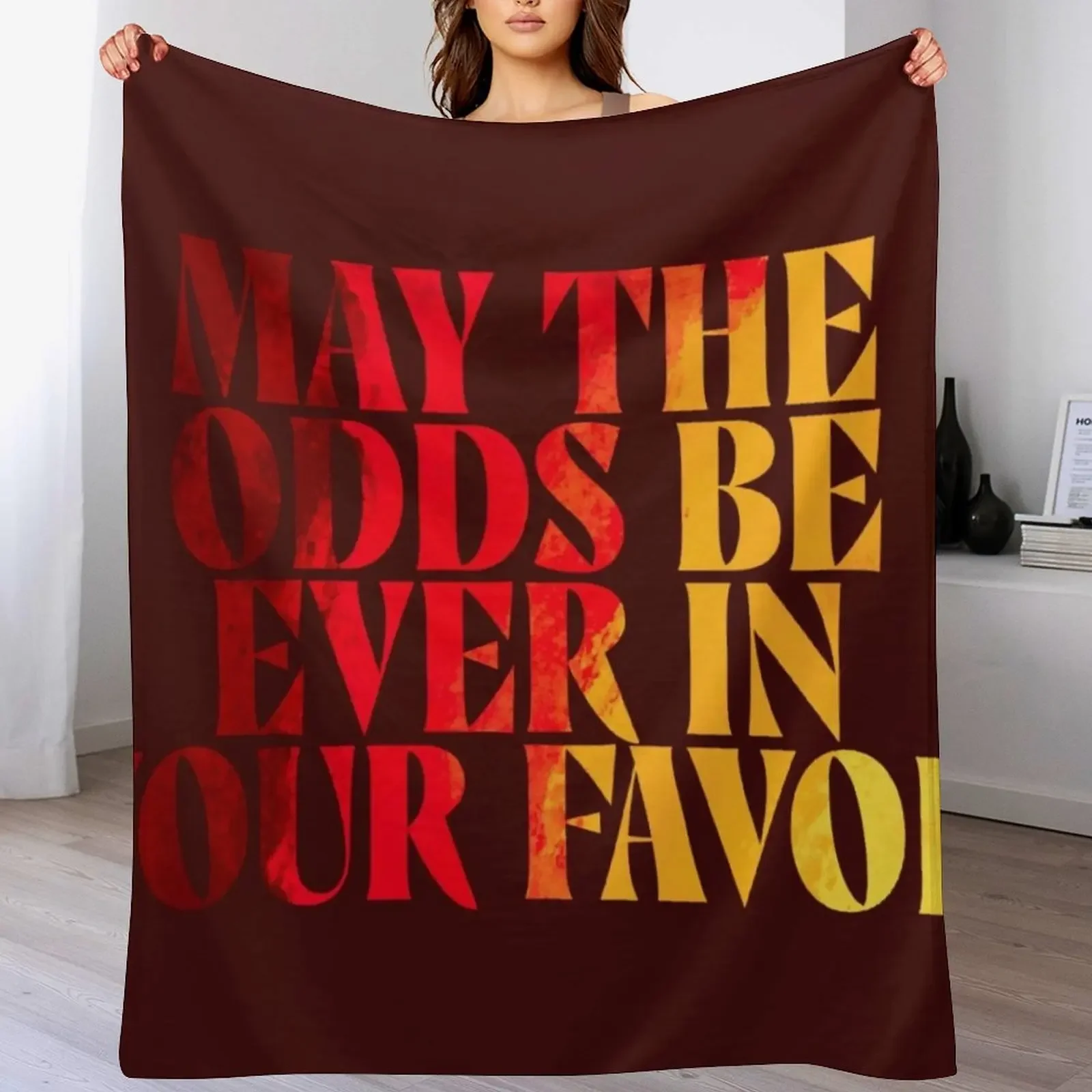 may the odds be ever in your favour Throw Blanket Fluffy Cozy Throw Blanket for Home Decor
