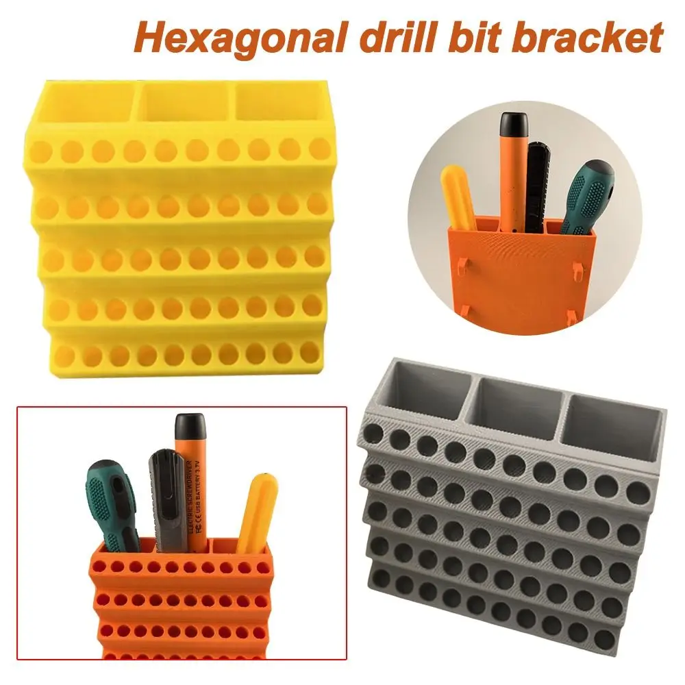 Drill Case 50 Holes Screwdriver Bit Holder Plastic Save Space Drill Bits Organizer Easy Storage Hex Bit Holder Workshop
