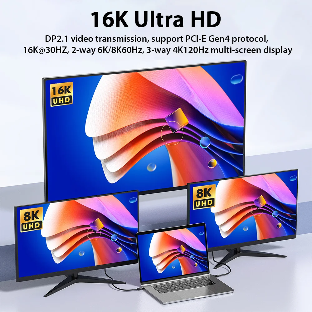 PD 240 واط نوع C Thunderbolt 5 كابل شحن سريع 120 جيجابايت في الثانية USB C كابل نقل عالي السرعة HD 16K كابل فيديو كامل الوظائف