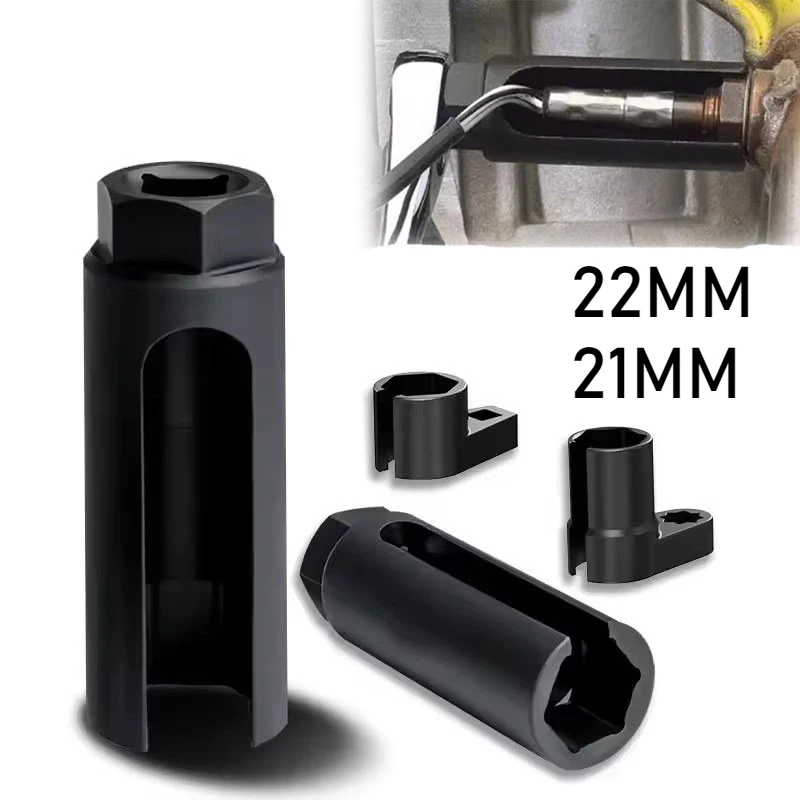 Narrow Offset Mouth Oxygen Sensor Socket European Style 22mm/21MM Sensing Drive Socket Wrench Car Tools Black Car Parts