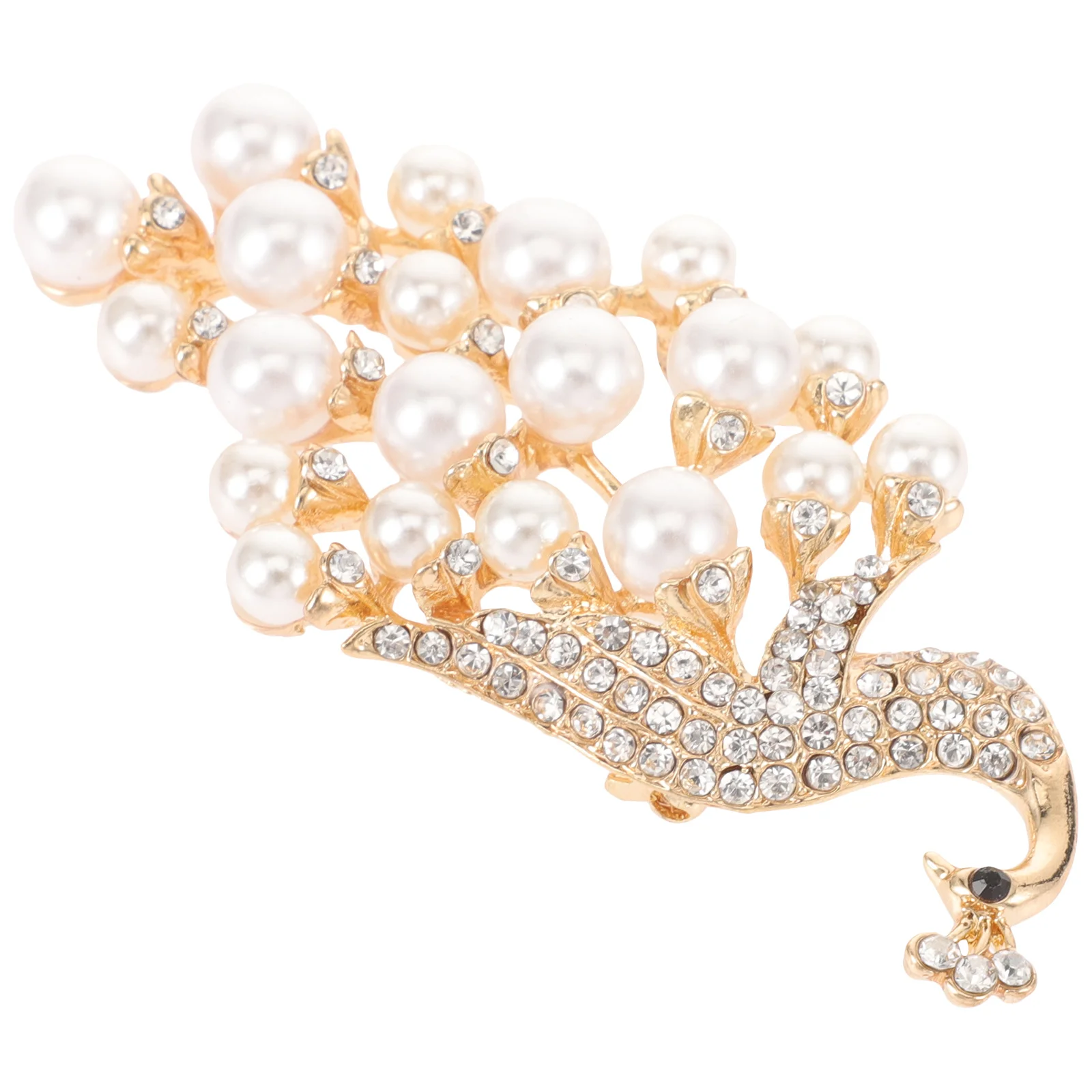 

Pearl Peacock Props Decoration Material Breastpin Brooch Women Brooches Pin Women Casual Clothes Pin Small Gift