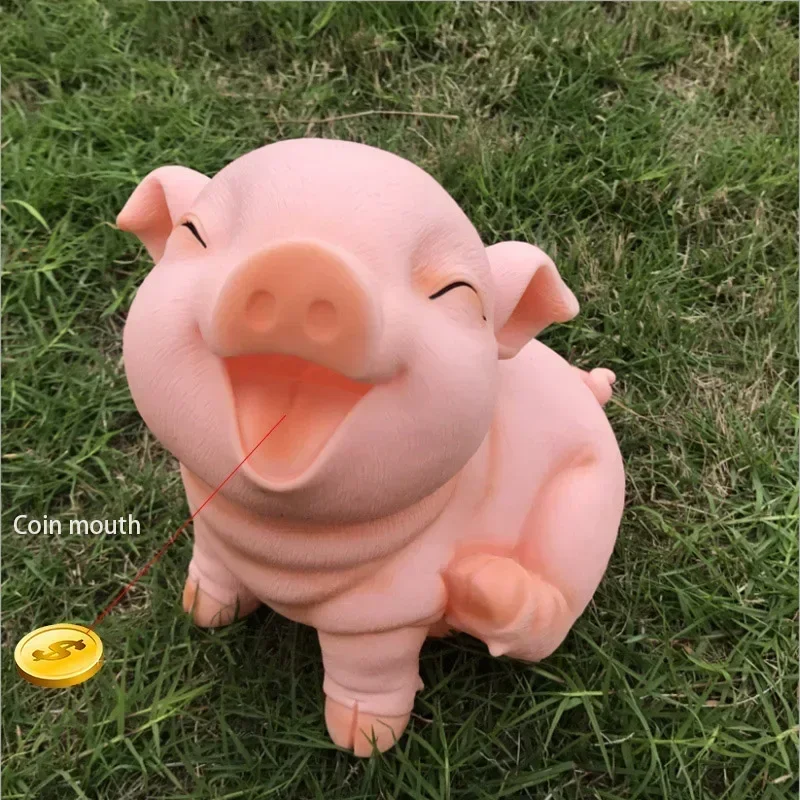 lovely piggy piggy bank  Thick plastic drop-resistant cute animal money-saving box Children's gift decoration money-saving box