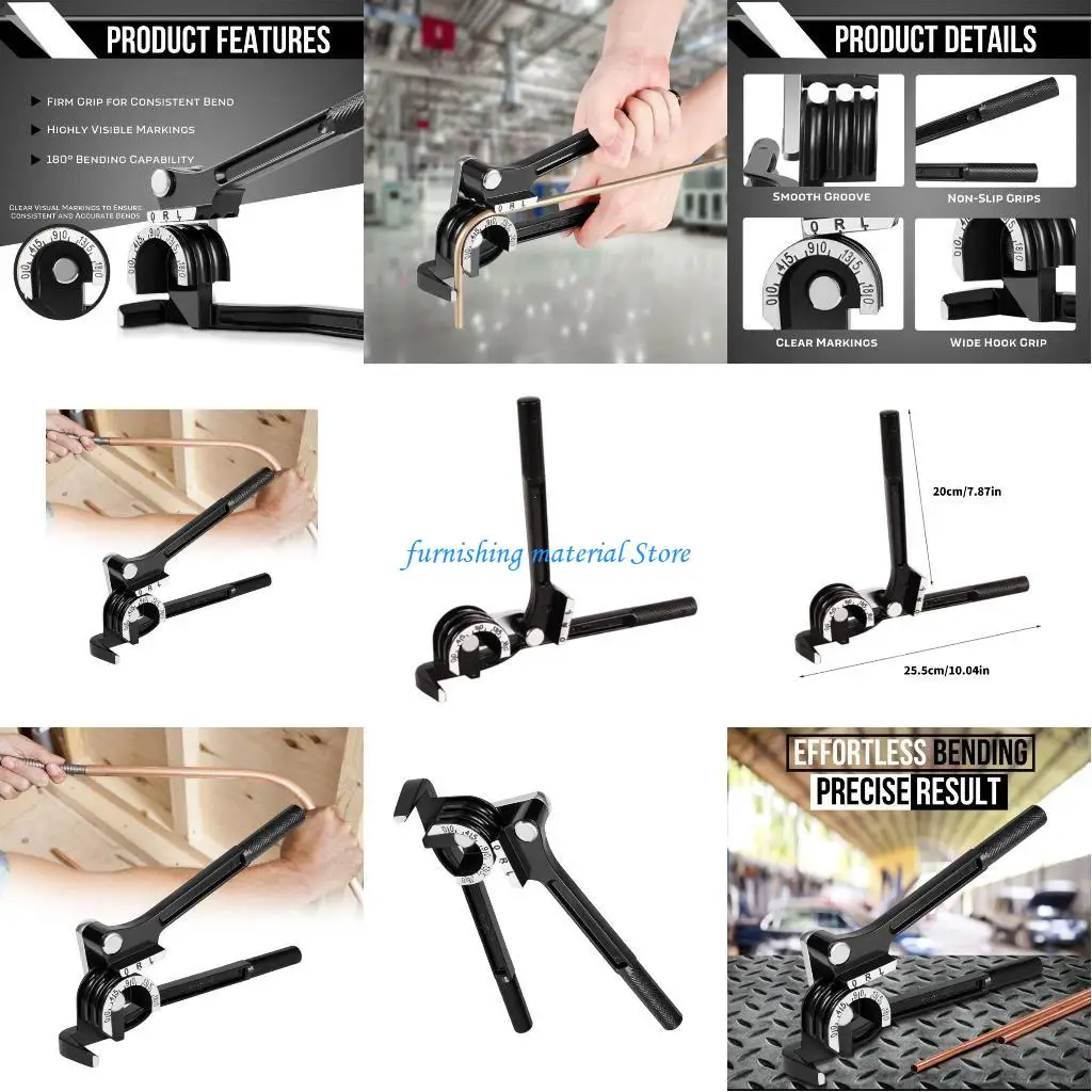 

Y5GD Tube Bending Tool with Precise Scale Markings 1/4" 5/16" 3/8" 180 Degree Tool