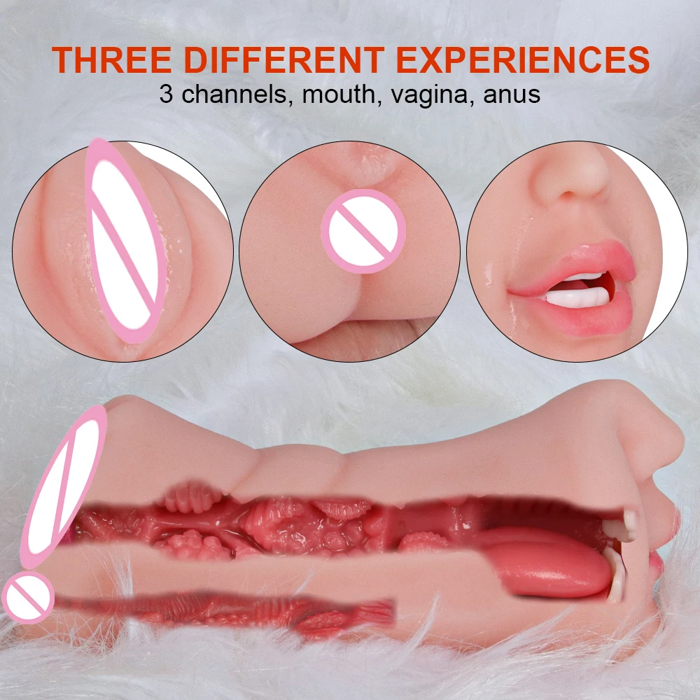 1/2/3 in 1 Real Pocket Pusssy for Men Soft TPE Artificial Vagina Anal Male Masturbator Cup Confidential Delivery Adult Sex Toys view 2