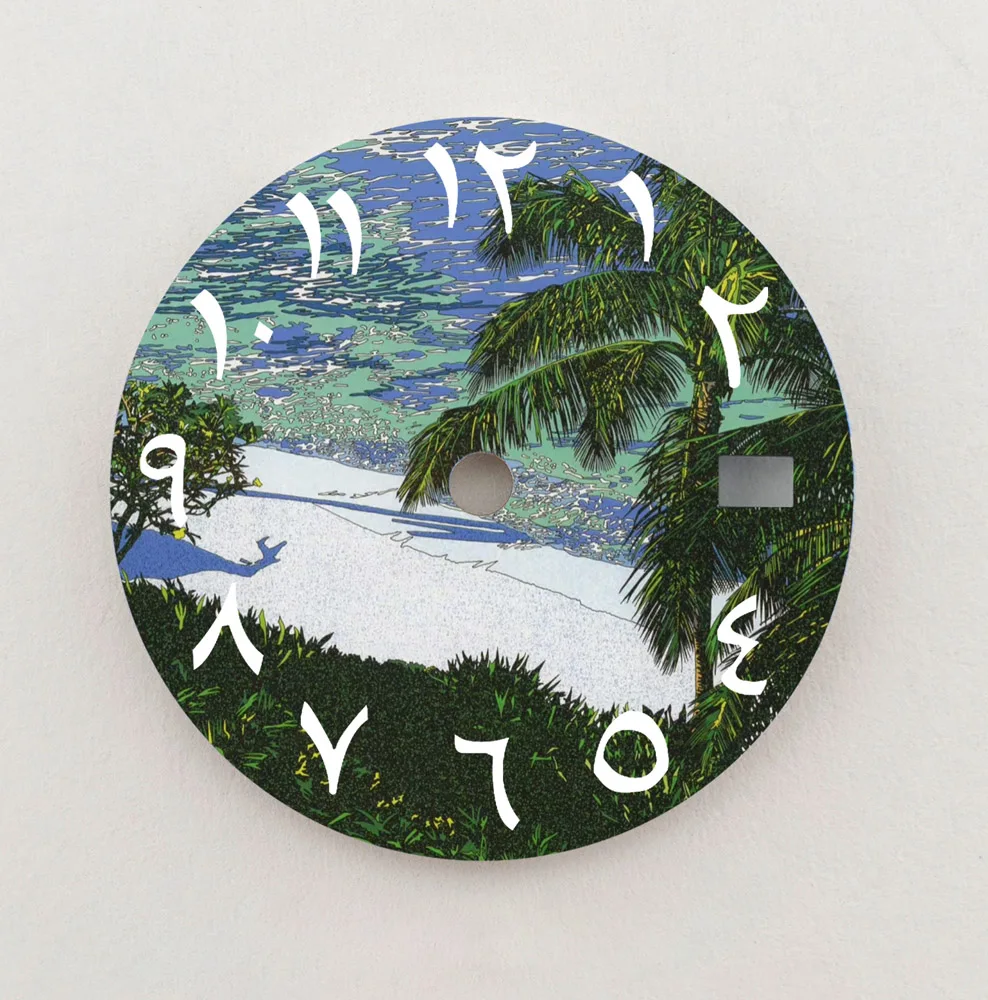 NH35 Dial Ocean Beach Dial 28.5mm Arabic Numerals Dial Fit NH35/NH36 Movement Watch Parts Replacement Accessories Custom Dial