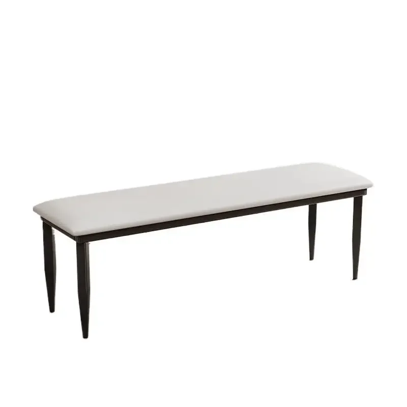 Light luxury simple leather art bedside stool leather soft bag