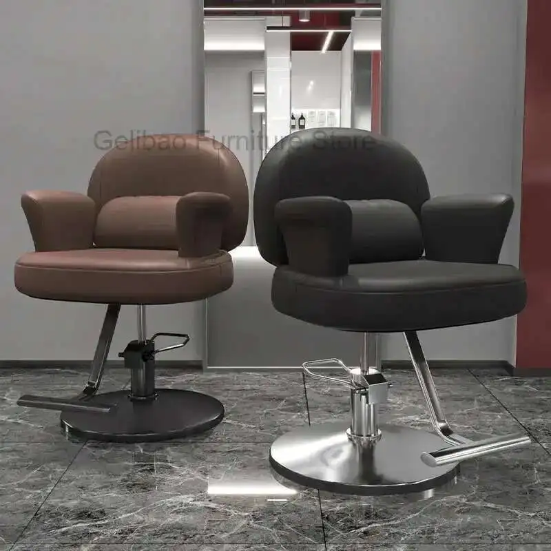 

Chair To Cut Hair Professional Hairdressing Red Barber Chairs For Barbershop Multifunctional Beauty Salon Washing Aesthetic Owl