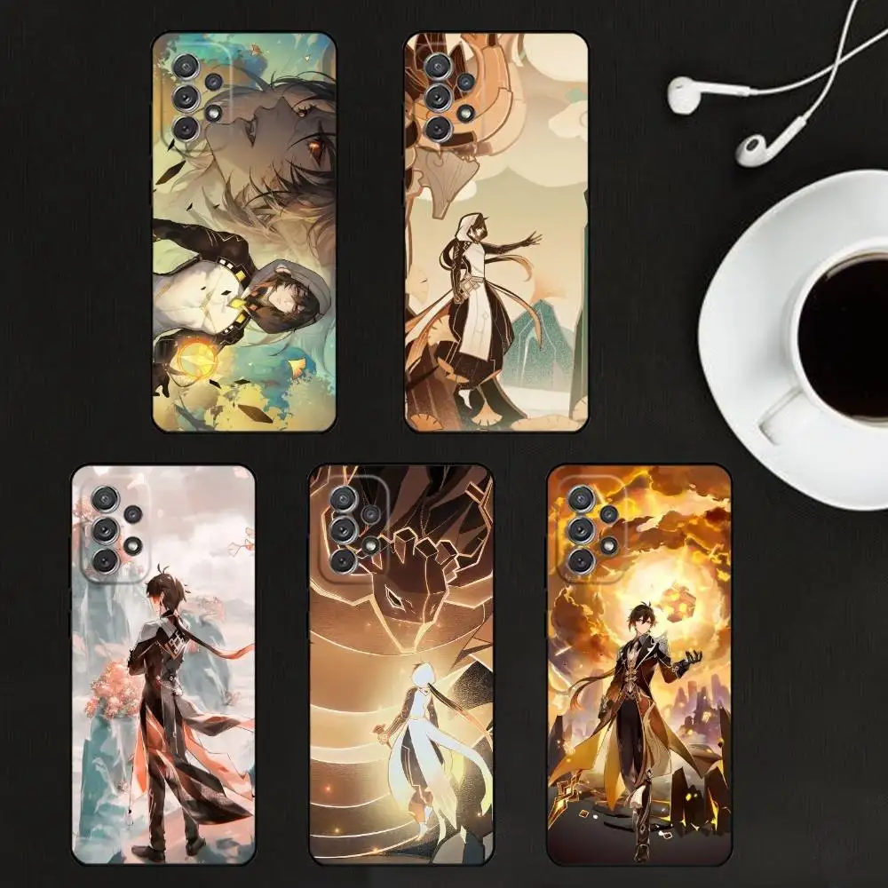 Gioco caldo Genshin Morax Custodia per telefono per Samsung S25, S24, S21, S22, S23, S30, Ultra, S20, Plus, Cover morbida in silicone nero