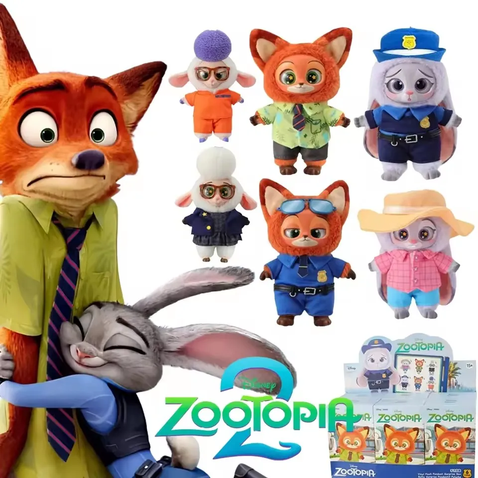 Oryginalna Zootopia Blind Box, Figurka Nice Nick Judy, Pluszowa Lalka Winylowa, Mystery Box, Figurki Anime, Kolekcja Figur z Kreskówek