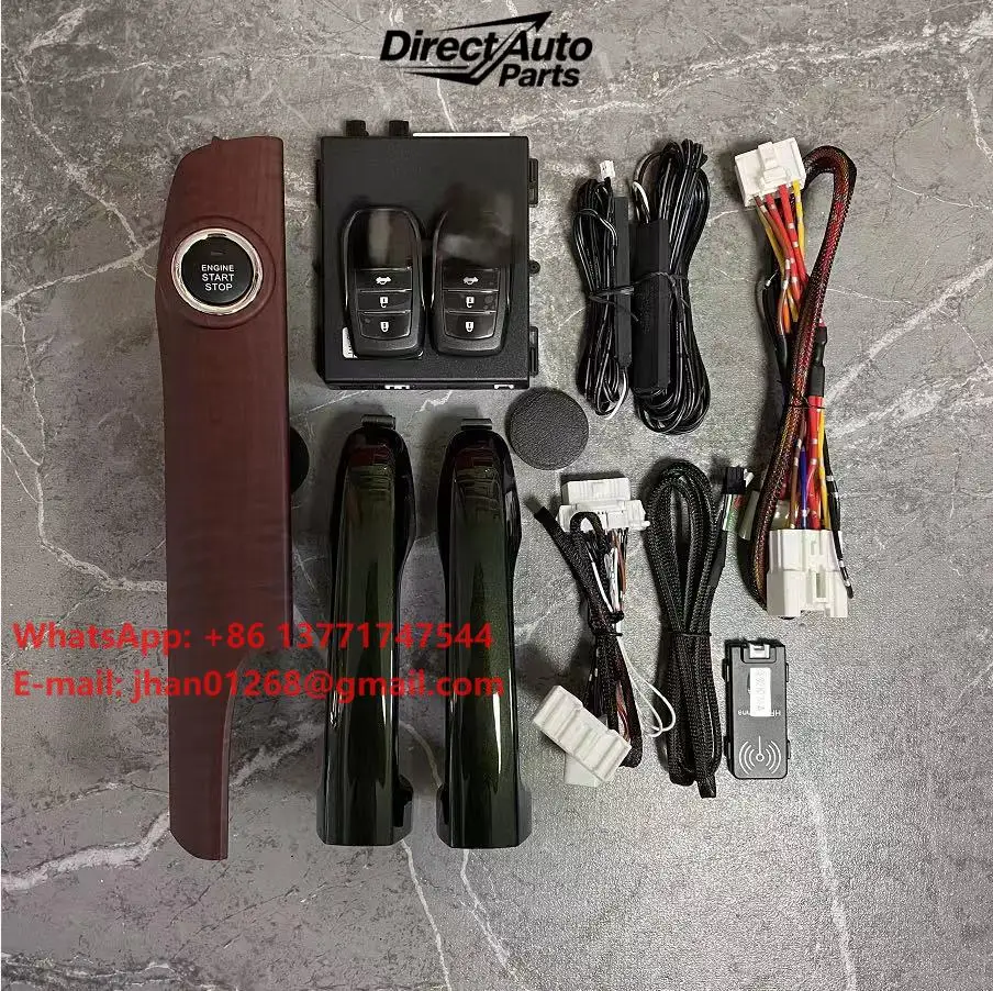 Car Engine Button Start Button for yota Prado 2010-2018 Stop Remote Key Start Stop Keyless Entry With Panel and Sensor Handle