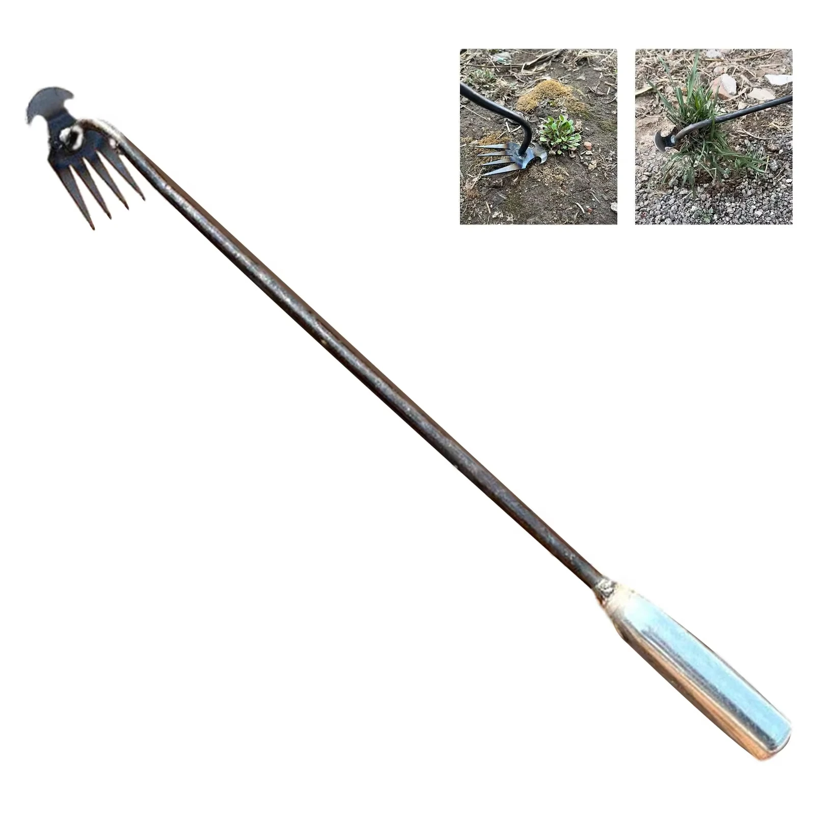 30/40/50cm Hand Weeder Tool with Long Handle Manual Weed Digger for Yard Lawn Farmhouse Gardening