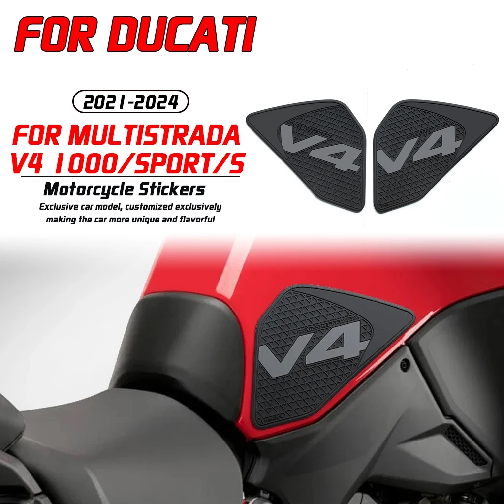 

For Ducati Multistrada V4 1100 Sport 1100S 2021-2024 Motorcycle Anti slip Tankpad Knee Scratch Protection Paint Stickers