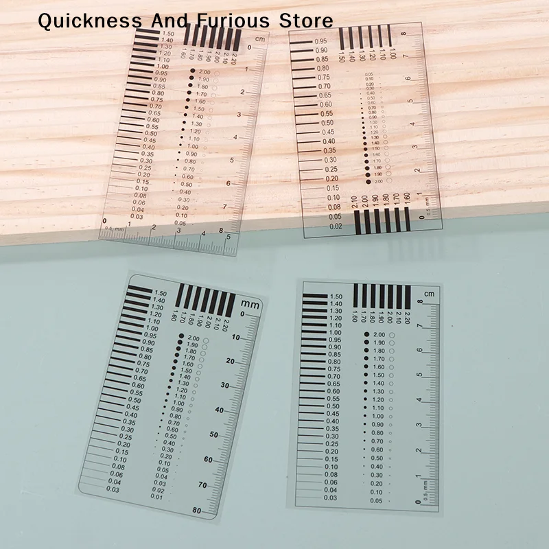 【T】Measuring Pass Badge Gauge Stain Card Point Gauge Wire Gauge Transparent Film Ruler Welding Gage Stain Crack Contrast Rulers