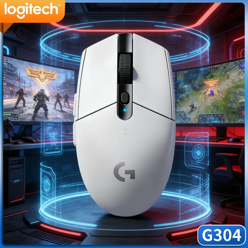 Logitech G304 LIGHTSPEED Wireless Gaming Mouse,Portable Compact Build HERO Sensor For Business Trip Casual Home Office Work