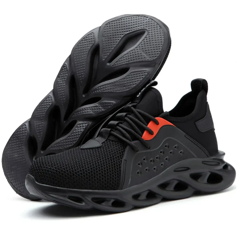 Unisex Comfortable Steel Toe Safety Shoes - Puncture Proof, Non Slip, Durable Work Shoes for Daily Casual Wear in Spring/Summer