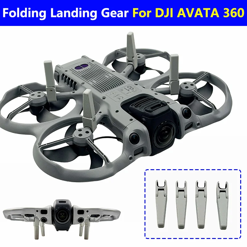 Foldable Landing Gear For DJI AVATA 360 Drone 2cm Increased Heighten Support Leg Avata360 Anti-wear Guard Foot Cover Accessories