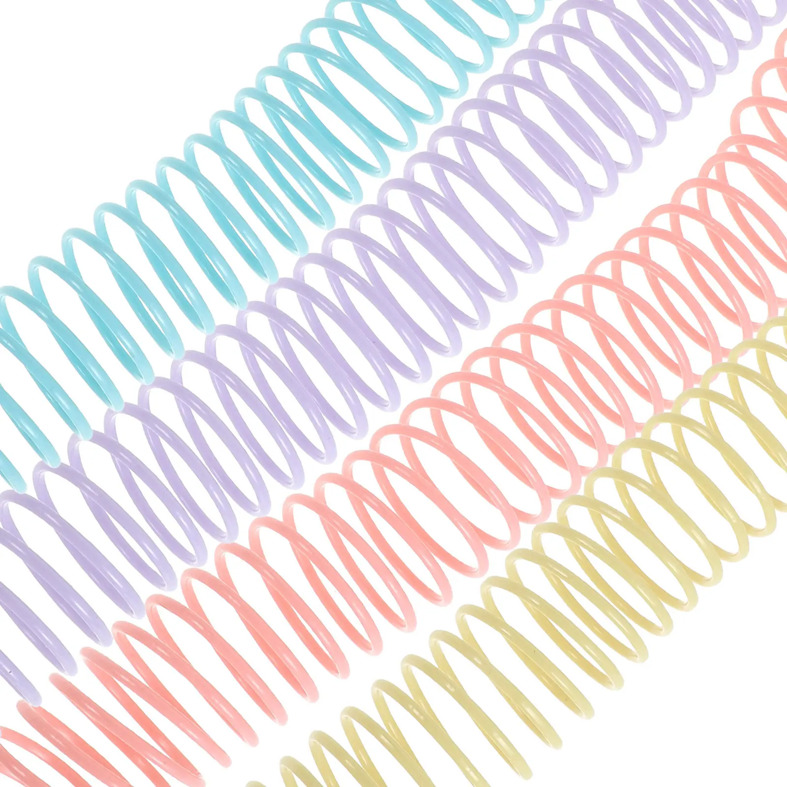 ขดลวดพลาสติก 8 ชิ้น ขนาด 35 มม. วงแหวนสีสำหรับเข้าเล่มสมุดโน้ตแบบรูหลวม อุปกรณ์เข้าเล่มหนังสือ ขดลวดเข้าเล่มแบบสันห่วง