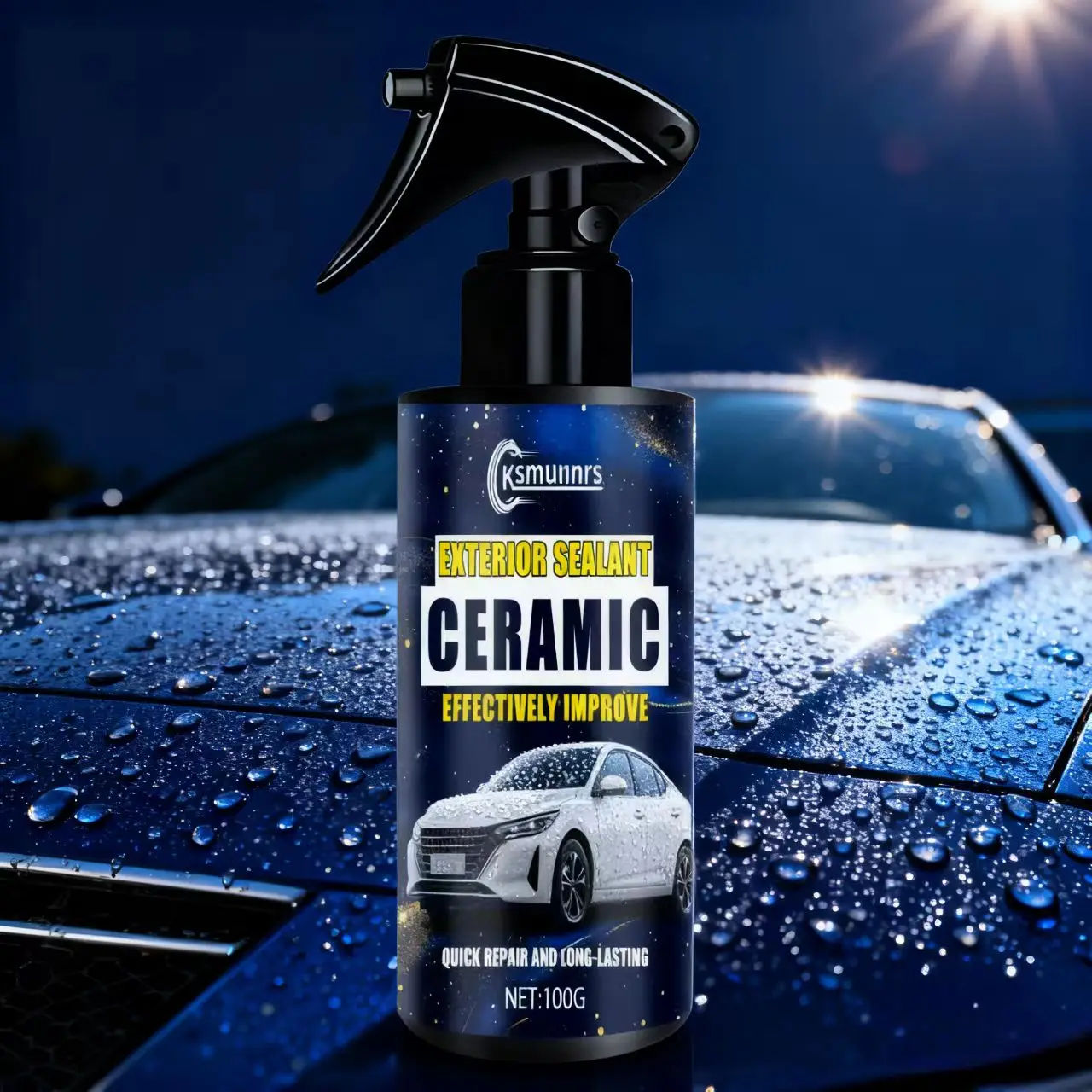 

Керамический внешний герметик Ksmumnrs: быстрый ремонт автомобильной краски, гидрофобная и долговечная защита, эффективно повышает авто E