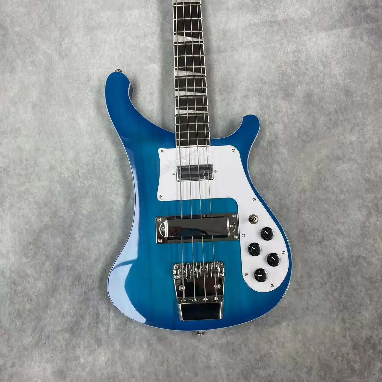 

Four string Rickenbach electric bass with gradient blue body, factory real picture, can be shipped upon order, free delivery to