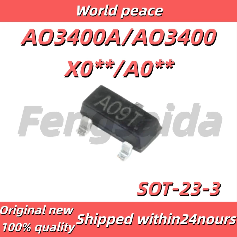 (20-50pcs)100% Brand new originalAO3400A SOT-23 Surface Mount Silkscreen X0DV/A0LA Single N-Channel 30V 5.7A Field-Effect Transi