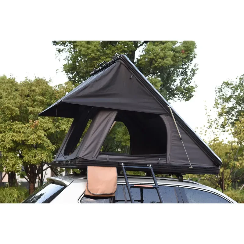 2026 Outdoor 4 Person Side Fold Out 2XL Hard Shell Aluminum Rooftop Tents Side Opening Hybrid Roof Top Tent With Rack
